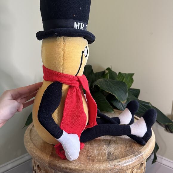 Vintage 1991 Mr Peanut Plush Doll Scarf Cane & Hat 26" Planters - Picture 3 of 7